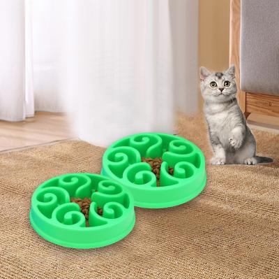 China Non-automatic Preventing Choking Durable Wear-Resistant Pp Material Feeding Toy Bowl Slow Eating Pet Cat Slow Feeder Dog Bowl Pet Food Feeder for sale