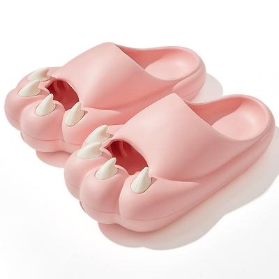 China High Quality Fashion Trend Cat Claw Eva Bathroom Slippers For Women Funny Cute Funny Non-slip Soft Bedroom Couple Slippers Slides for sale