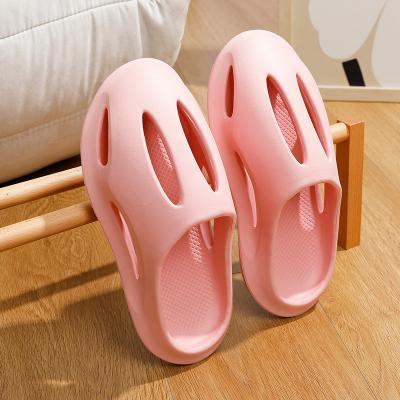 China 2023 Soft Thick Single Chamber Damping Lightweight Anti-skid Women Sandals Slides Pure Color Eva Indoor Slippers for sale