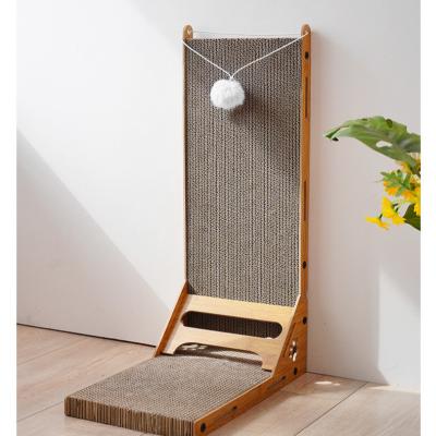 China Stocked Corrugated Paper Scratching Posts for Blind Cats Plastic Cat Scratching Board for sale