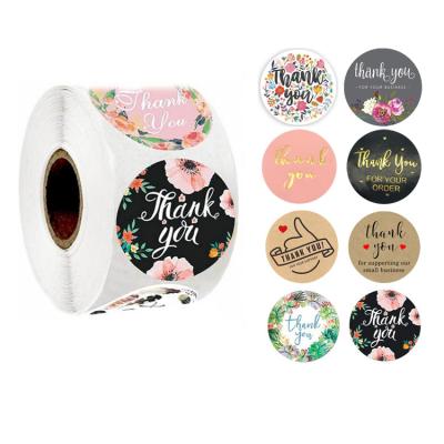 China 500 Roll Custom Logo Packaging Labels Thank You Stickers for Small Business for sale