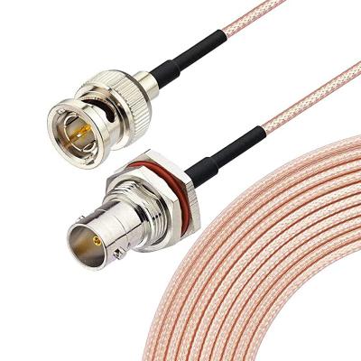 China New lanparte HD IDS Male Video Cable BNC Straight to BNC Plug Right Angle Pigtail Coaxial Cable RG179 JT179-BNC01 for sale