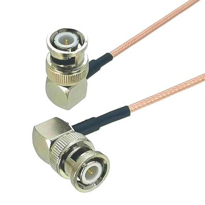 China rf connection loss bass shielded rg316 radio frequency rg316 right angle bnc male plug rf jumper pigtail coaxial cable for sale