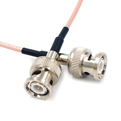 China RF connection double shielded bnc rg316 male plug to male bnc plug connector rf jumper pigtail coaxial cable for sale