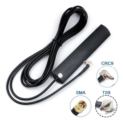 China 5dBi 3G/4G TS9 CRC9 SMA Male Connector Router Extension Cable LTE Bonded Band Patch Antenna TX5DB-TP01 for sale