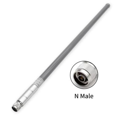 China Dual Band Outdoor IoT Transmission Fiberglass 4G N Male Omni FPR Antenna With Bracket for sale