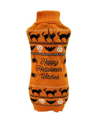 China Autumn WinterHot Sustainable Sale Bright Yellow Christmas Cat Knitted Sweater And Custom Pet Hand Crochet Sweater Dog Clothes for sale