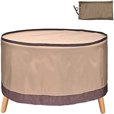 China UV Resistant Outdoor Waterproof Cover Around Circular Patio Table Cover Garden Furniture Covers Outdoor Furniture Cover for sale