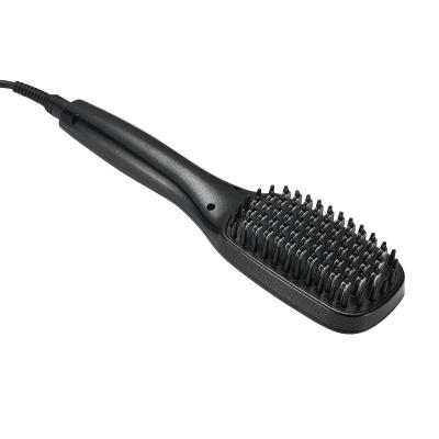 China High Quality Round Electric Straighten Comb Professional Fashion Hair Straightener Brush Curler Fast Heating Ceramic Hair Straightener for sale