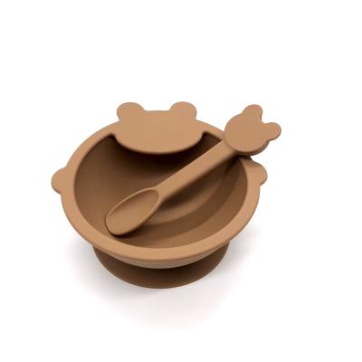 China BPA NCYLIFE Silicone Free Soft Waterproof Baby Stay Snack Bowl With Sucker Cup Unspillable for sale