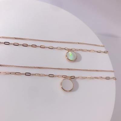 China FASHIONABLE in Gold Chain Charm Anklet Chain Women Jewelry Chain Anklets for Women 18K Gold, with Agate Dangle Decoration for sale