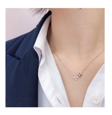 China CLASSIC Hot Selling Bling Zircon Necklace For Gift Women Chain Necklace for sale