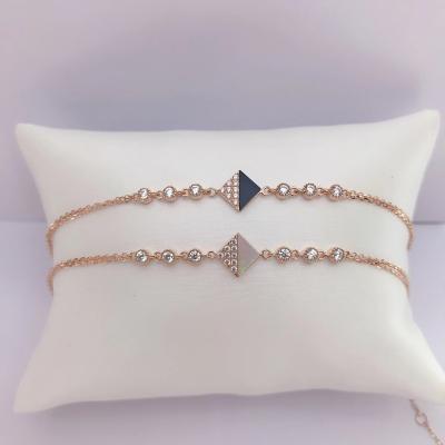 China Newest and modern korean personalized bracelet charm chain bracelet fashionable vintage jewelry custom logo different fashion colors for sale