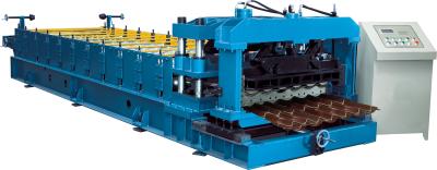 China Cr12 Mould Steel Cutter Glazed tile roll forming machine 5.5KW ISO9001 with high production speed for sale