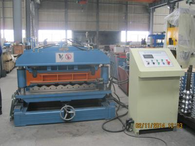 China 1219mm Exhibition Center Roof Tile Roll Forming Machine 0.4mm - 0.6mm for sale