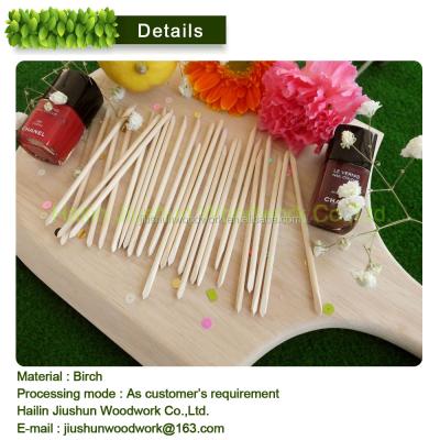 China Eco-friendly Wholesale Disposable Nail Art Kits Good Quality Orange Wooden Nail Stick for sale