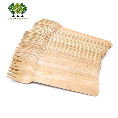 China Eco Wooden Disposable Wooden Cutlery Kit With Napkin for sale