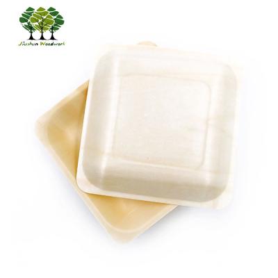 China Food Grade Disposable Biodegradable Wooden Dish for sale