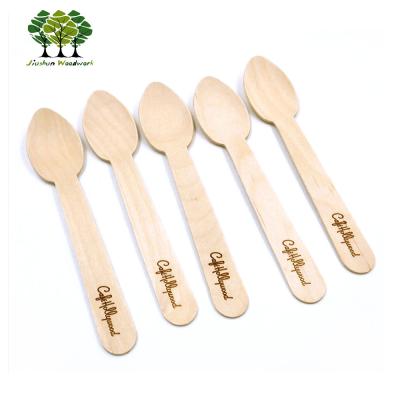 China Wooden spoon 140mm in bulk disposable for sale