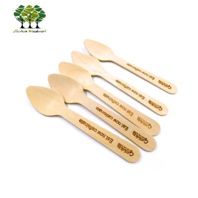 China Eco-friendly Wooden Disposable Small Wooden Spoons for sale