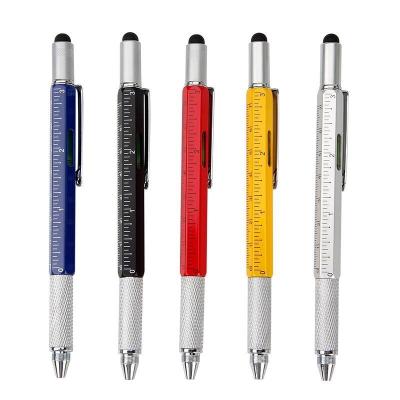 China office & School Pen Hot Selling Metal Stylus Ruler Spirit Level Promotional Multifunctional Ball Pen for sale