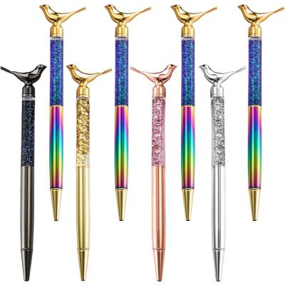 China Wholesale Pen Huahao School Office Bird Promotional Metal BallPen Gold Colorful Ballpoint Pen With Customized Logo for sale