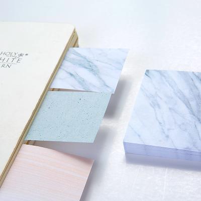 China Wholesale Self Adhesive Eco Recycled Creative Stone Texture Paper To Tear Out Sticky Note Memo Pad for sale