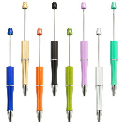 China office & School Pen Top Beadable DIY Plastic Pen Top Beading Pen Hot Selling Beaded Gift Pen Decorative With Jewelry Add A for sale