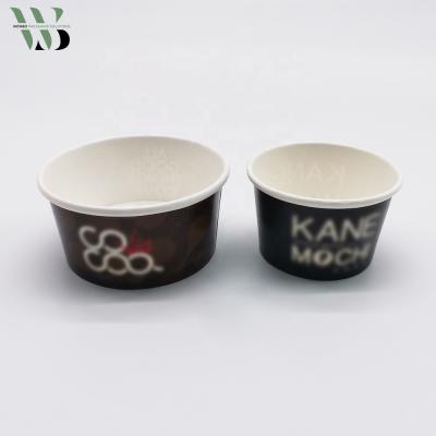 China Papel Para taza helado disposable ice cream disposable paper cup with paper lid for sale