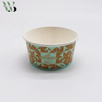 China Popular Disposable Holiday Ice Cream Paper Cup With Lid Paper Container Cups for sale