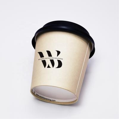 China Recyclable Disposable Hot Coffee Drink Customized Paper Cups With Lid for sale