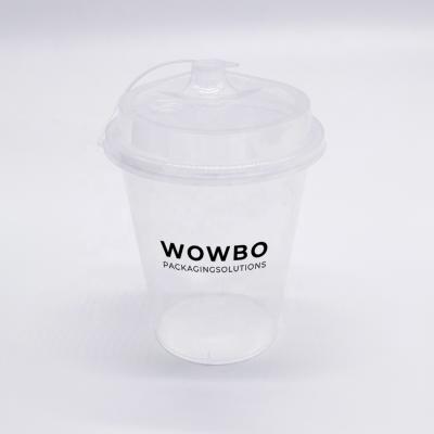 China Cold Clear Cup PET Plastic Cups With Lid for sale