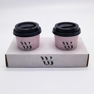 China Recycled Materials Coffee Pack Cups Disposable Cup Holder Corrugated Paper for sale