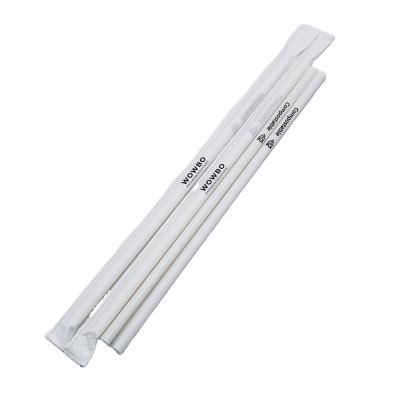 China Minimalist Eco-Friendly PLA Straw With Logo Printing for sale