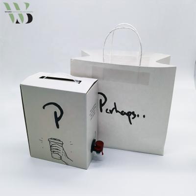 China 3L/5L/10L Recyclable Filling Aluminum Foil Laminated Coffee Storage Packaging Bag In Boxes Spout Pouches Packaging for sale