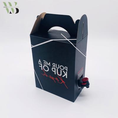 China Recyclable Matte Black Custom Printing Coffee Box With Handle for sale