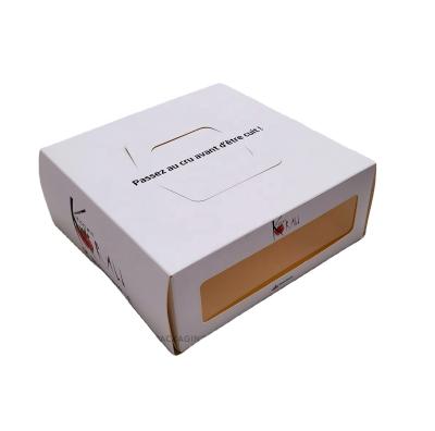 China Disposable New Design Cheap Customized Cake Bakery Boxes With Clear Window And Handle for sale