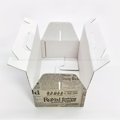 China Lovely Pastry Bakery Disposable Cardboard Food Safe Boxes For Cake Packaging for sale