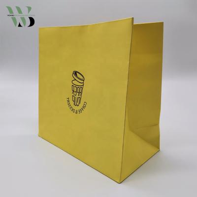 China Recyclable Famous Custom Made Packaging Bread Euro Brand Packaging Paper Bags With Handles for sale