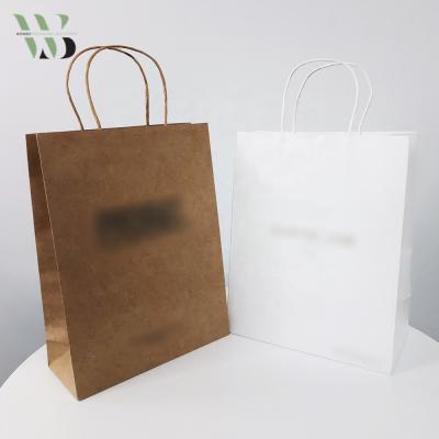 China Recyclable Take Out Vegetable Burger Packaging Kraft Paper Bags With Logo Print for sale