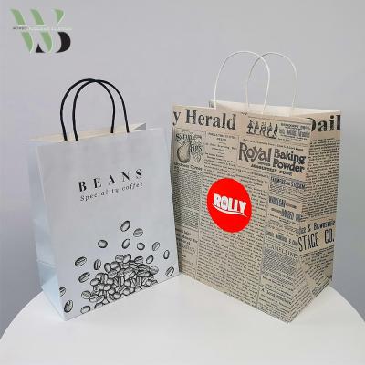 China Recyclable Commercial Custom Logo Fried Chicken Paper Donuts Packaging Bag for sale