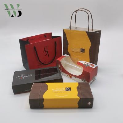 China Recyclable Cardboard Macron Container Cookie Container Luxury Paper Gift Box Macaron Boxes Packaging for sale