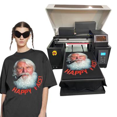 China Apparel T-shirt DIY customization low price table top directly to garment a2 6040 flexo t-shirt label dtg printer digital printing machine for sale