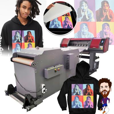 China 60cm Automatic Vinyls Quality Guarantee PET Film dtf xp600 T-shirt Printer Cloth Making T-shirt dtf printing machine for T-shirt for sale