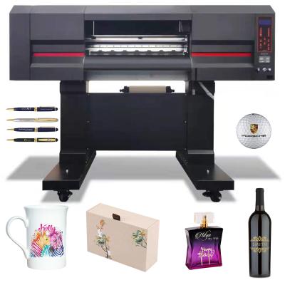 China garment shops new impresora dtf 8 color uv ink smoothing roll to roll transfer pet film cold transfer DTF printer uv printing machine for sale