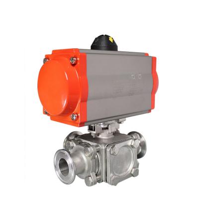 China 304 Hot Selling Pneumatic Ball Valve 3way Ball Valve Pneumatic Ball Valve Cheap Prices for sale