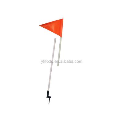 China Detachable PVC Soccer Football Pole Corner And 2pcs Triangle Flag Post Set Poles With Spring Stick Spike (FD681B) for sale