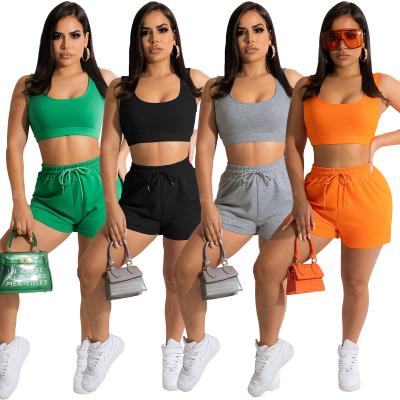 China Hot Selling 2XL Sports Breathable Set Short Women's Stain Slit Sleeveless Super Elastic Tight Outdoor Set for sale