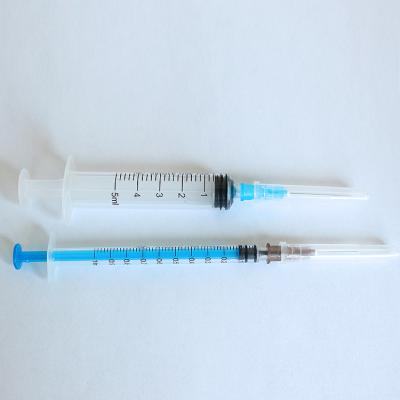 China 100% Organic Cotton 3 Part Plastic Medical Luer Slip Luer Lock Disposable 5cc Syringes for sale