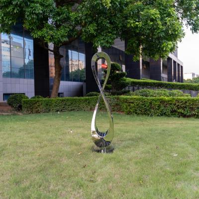 China Public greening abstract creative stainless steel villa courtyard park green landscape architecture sculpture for sale